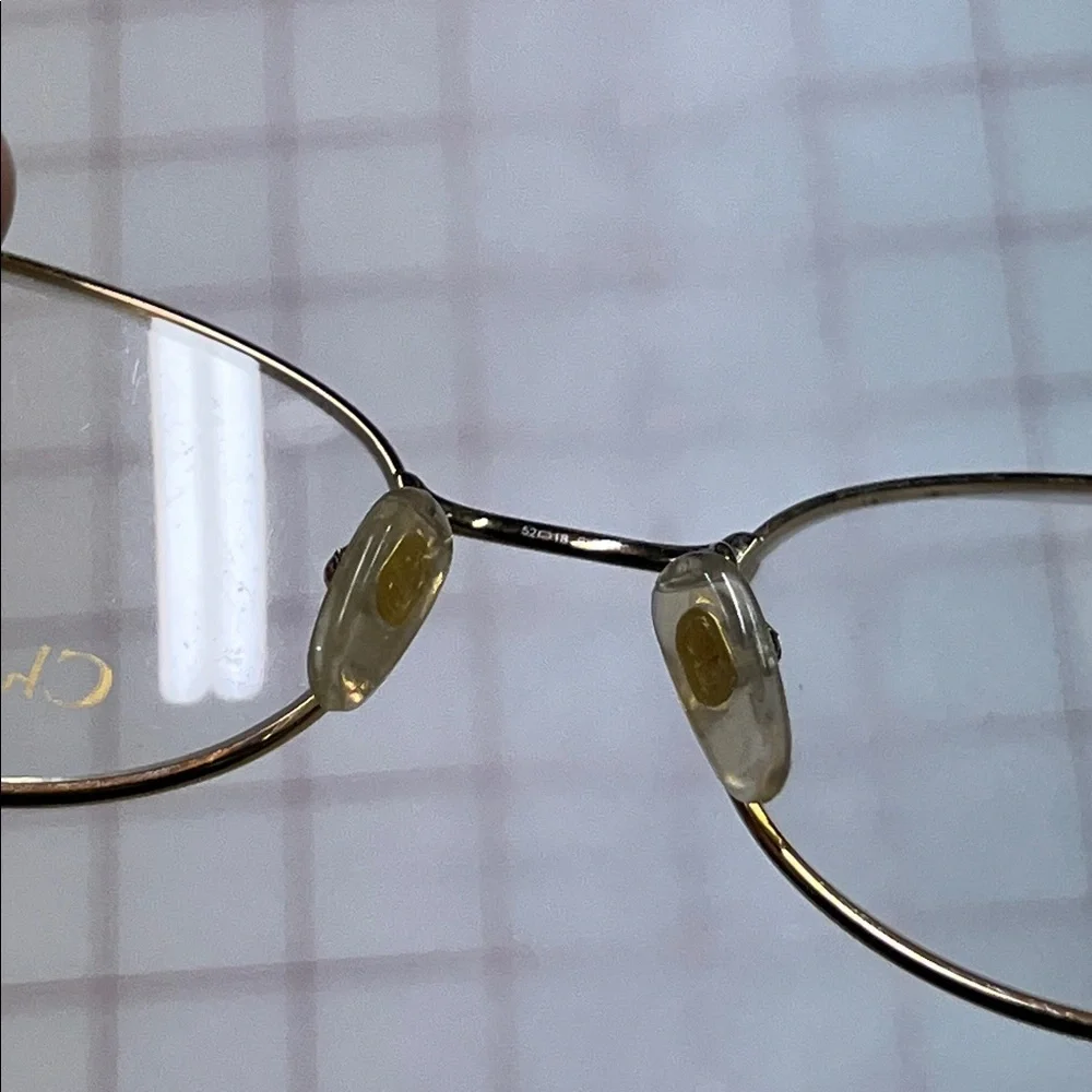 CHRISTIAN DIOR Vintage NWOT Classic Gold/Tortoise 52-18-135 Chain Eyeglass Frame